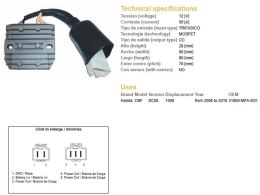 DZE REGULATOR NAPIĘCIA HONDA MOSFET 50A