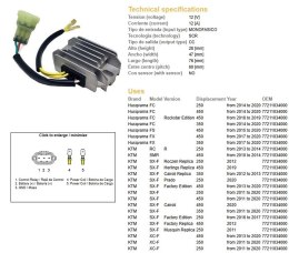 DZE REGULATOR NAPIĘCIA KTM SXF/XCF 250/350/450 11-