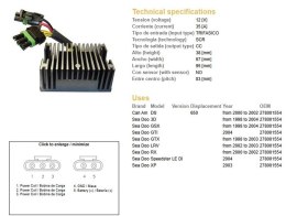 DZE REGULATOR NAPIĘCIA NAPIĘCIA CAN-AM DS 650 00-