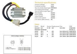 DZE REGULATOR NAPIĘCIA SUZUKI DRZ 400/E/S 00-17