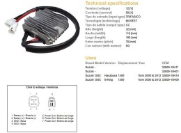 DZE REGULATOR NAPIĘCIA SUZUKI GSXR 1300 08-12