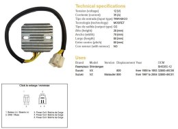 DZE REGULATOR NAPIĘCIA SUZUKI VX800 90-93