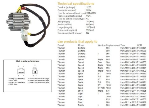 DZE REGULATOR NAPIĘCIA TRIUMPH T1300535 ESR535