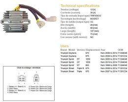 DZE REGULATOR NAPIĘCIA TRIUMPH T1304040