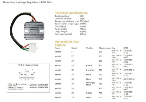 DZE REGULATOR NAPIĘCIA YAMAHA 4H7-81960-50 DZE REGULATOR NAPIĘCIA YAMAHA 4H7-81960-50