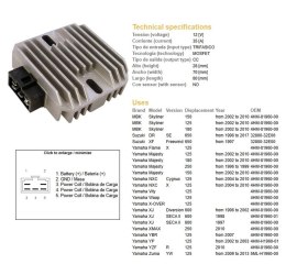 DZE REGULATOR NAPIĘCIA YAMAHA YBR125