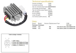 DZE REGULATOR NAPIĘCIA YAMAHA YFZ450 04-09