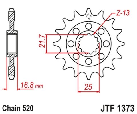 JT ZĘBATKA PRZEDNIA 2042 15 HONDA CTX 700 14