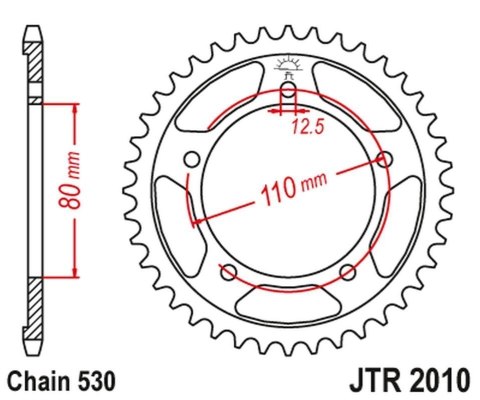 JT ZĘBATKA TYLNA 334 42 HONDA CBR 1000F 93-98 JT ZĘBATKA TYLNA 334 42 HONDA CBR 1000F 93-98