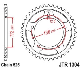 JT ZĘBATKA TYLNA 4357 42 HONDA CB 650F 14-16