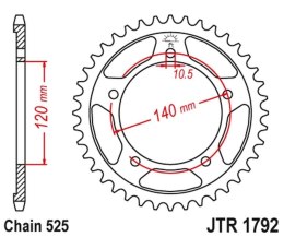 JT ZĘBATKA TYLNA 4398 42 SUZUKI GSX 750S