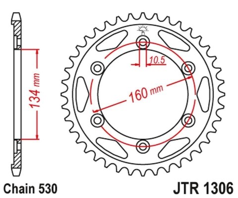 JT ZĘBATKA TYLNA 4399 40 HONDA VTR 1000 SP1 00-06