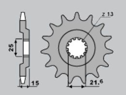 CHT ZĘBATKA PRZEDNIA 528 15 KAWASAKI GPZ 750 83-89