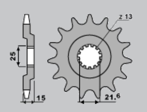CHT ZĘBATKA PRZEDNIA 528 15 KAWASAKI GPZ 750 83-89 CHT ZĘBATKA PRZEDNIA 528 15 KAWASAKI GPZ 750 83-89