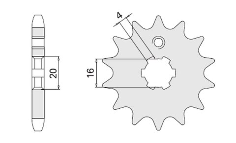 CHT ZĘBATKA PRZEDNIA 550 16 GILERA 125 84-88 CHT ZĘBATKA PRZEDNIA 550 16 GILERA 125 84-88