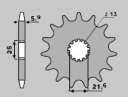 CHT ZĘBATKA PRZEDNIA 565 16 565 16 SUZUKI GS500E '89-'93