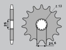 CHT ZĘBATKA PRZÓD 566 17 KAWASAKI VN 800 VULCAN 95-05, SUZUKI GSX-R 1000 01