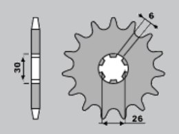 CHT ZĘBATKA PRZEDNIA 17 YAMAHA XS 650 75-83 XS500