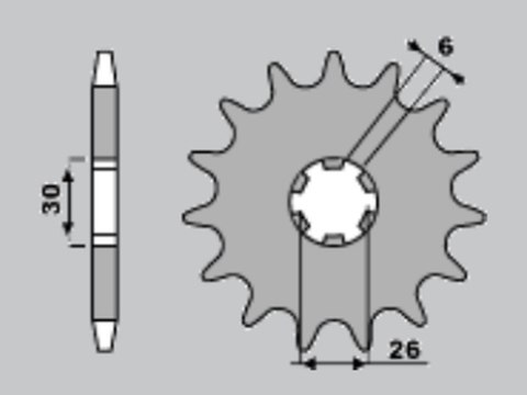 CHT ZĘBATKA PRZEDNIA 17 YAMAHA XS 650 75-83 XS500 CHT ZĘBATKA PRZEDNIA 17 YAMAHA XS 650 75-83 XS500