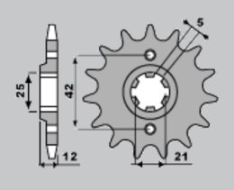 CHT ZĘBATKA PRZEDNIA 571 16 YAMAHA XJ 600 84-91