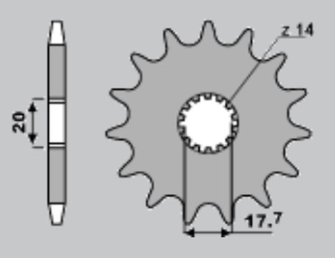 CHT ZĘBATKA PRZEDNIA 577 13 YAMAHA YZ 85 '02-'15 (JTF558.13)* (ŁAŃC. 428) CHT ZĘBATKA PRZEDNIA 577 13 YAMAHA YZ 85 '02-'15 (JTF558.13)* (ŁAŃC. 428)
