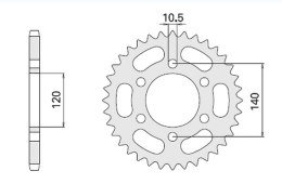 CHT ZĘBATKA TYLNA 5301 46 SUZUKI GSXR 600 98-00