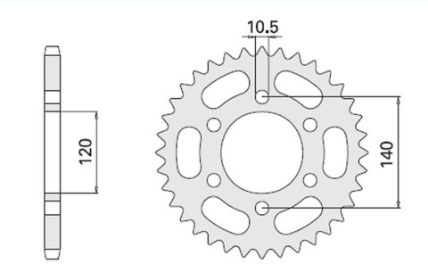 CHT ZĘBATKA TYLNA 5301 46 SUZUKI GSXR 600 98-00