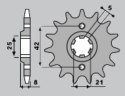 JR ZĘBATKA PRZEDNIA 15 YAMAHA XT 600 83-86
