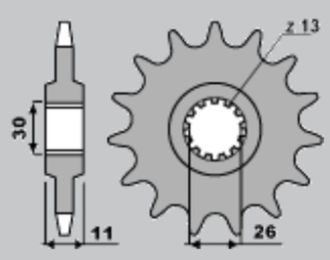 JR ZĘBATKA PRZEDNIA 14 YAMAHA R1/FJ1200/XJR JR ZĘBATKA PRZEDNIA 14 YAMAHA R1/FJ1200/XJR
