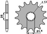 PBR ZĘBATKA PRZEDNIA 14 18NC SUZUKI DL SV GSF 525