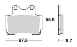 SBS KLOCKI HAMULCOWE KH104 STREET EXCEL/RACING SINTER KOLOR ZŁOTY