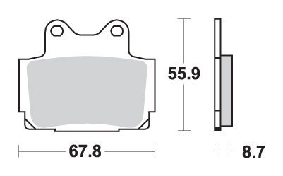 SBS KLOCKI HAMULCOWE KH104 STREET EXCEL/RACING SINTER KOLOR ZŁOTY