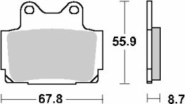 SBS KLOCKI HAMULCOWE KH104 STREET CERAMIC