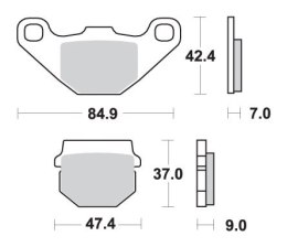 SBS KLOCKI HAMULCOWE KH83 OFF ROAD SINTER KOLOR ZŁOTY