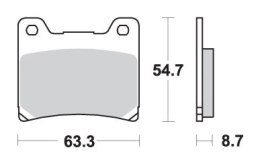 SBS KLOCKI HAMULCOWE KH88 EXCEL RACING ZŁOTY