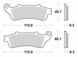 SBS KLOCKI HAMULCOWE KH261 KH281 STREET EXCEL SINTER ZŁOTY HONDA CBR1000RR GL1800 VFR800 PRZÓD
