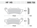 SBS KLOCKI HAMULCOWE KH261 KH281 STREET EXCEL SINTER ZŁOTY HONDA CBR1000RR GL1800 VFR800 PRZÓD