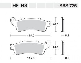 SBS KLOCKI HAMULCOWE KH261 KH281 STREET EXCEL SINTER ZŁOTY HONDA CBR1000RR GL1800 VFR800 PRZÓD
