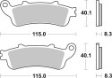 SBS KLOCKI HAMULCOWE KH261 KH281 STREET EXCEL SINTER ZŁOTY HONDA CBR1000RR GL1800 VFR800 PRZÓD