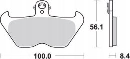 SBS KLOCKI HAMULCOWE KH407 KH246 STREET EXCEL SINTER ZŁOTY BMW K1200 R850 1100 1150 1200 PRZÓD
