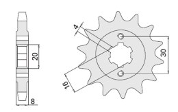 CHT ZĘBATKA PRZEDNIA 718 13 HUSQVARNA 125 89-94