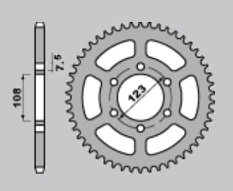 CHT ZĘBATKA TYLNA 707 50 CAGIVA 50 W4 CHT ZĘBATKA TYLNA 707 50 CAGIVA 50 W4
