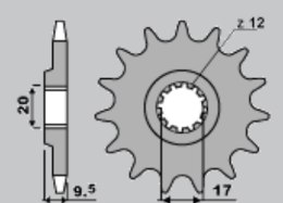 GROSSKOPF ZĘBATKA PRZEDNIA SX60 98-03,SX65 04