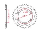 JR ZĘBATKA TYŁ ALU T7075 ERGAL 820 48 82048 HUSQVARNA CR/WR/TE/TC 90-13, BE