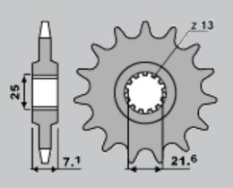 JR ZĘBATKA PRZÓD 585 16 57816JT YAMAHA XTZ 750 89-98, KAWASAKI ZX6R 07-08
