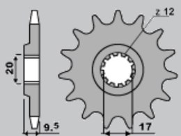 JR ZĘBATKA PRZEDNIA 12 KTM SX 65 98-15