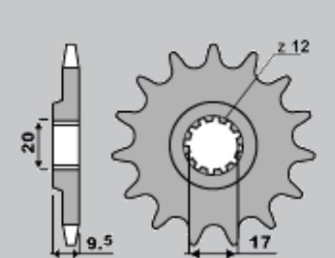 JR ZĘBATKA PRZEDNIA 13 KTM SX 65 98-15