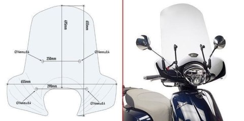 KAPPA SZYBA KYMCO LIKE 125 17-18 PRZEZROCZYSTA 49, 5X65, 5 CM-POTRZEBNE MOCOWANIE A6109AK KAPPA SZYBA KYMCO LIKE 125 17-18 PRZEZROCZYSTA 49, 5X65, 5 CM-POTRZEBNE MOCOWANIE A6109AK