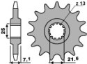 PBR ZĘBATKA PRZÓD 585 15 18NC ZX 6 R 07-08 Ł 520