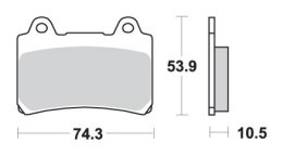SBS KLOCKI HAMULCOWE KH123 EXCEL RACING ZŁOTY